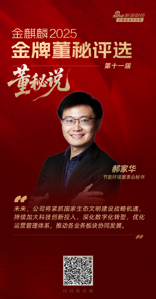 董秘说|节能环境董秘郝家华：生态环境保护是企业可持续发展的必由之路