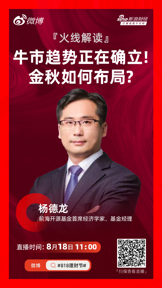 杨德龙：经济转型下三大领域投资展望 牛市有望持续两到三年